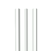 Металлический штакетник Гладкий полиэстер RAL 9003 (Белый) 3000*100*0,45 двухсторонний Прямой